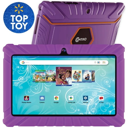 Contixo V8-2 Kids Tablet 32GB, 7" HD Display, Ages 3-7, Includes 50+ Disney E-books, Kid-Proof Case Purple (2023 Release)