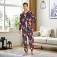 thumbnail image 3 of joogoo Skull Roses Flower-p2 Unisex Adults Onesies Pajamas Jumpsuits L, 3 of 7