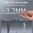 thumbnail image 7 of Dteck Case for Samsung Galaxy S23 Ultra, Compatible with Magsafe Magnetic Adsorption Metal Bumper Back Translucent Matte PC Cover with Full Camera Lens Protector,Silver, 7 of 7