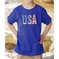 thumbnail image 3 of Distressed USA Flag Shirt for Women, Men, Youth and Toddler Boys and Girls Matching 4th of July Tee Vintage Royal Shirt Youth Small, 3 of 5