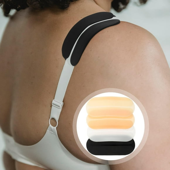 SHOWERORO 4Set Shoulder Pads for Bra Straps with AntiSlip Design for Pregnancy Skin Color
