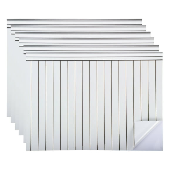 6 Pcs Dollhouse Wallpaper,1:12 Self-Adhesive Roof Shingle(White)