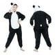 thumbnail image 1 of Mono de pijama de franela de felpa azul con puntadas Kigurumi, 1 of 3