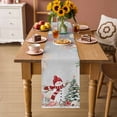 thumbnail image 2 of Gray Snowman Christmas Table Runner - 60 Inch Long Xmas Tree Coastal Snowflake Starfish Cotton and Linen Blended Dress Scarves Farmhouse Table Runner for Kitchen Dining, Coffee Table, 13" x 60", 2 of 8