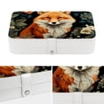 thumbnail image 4 of Fox PU Leather Jewelry Display Box with Removable Compartment, Portable Necklace and Bracelet Holder, 4 of 6