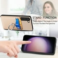 thumbnail image 3 of Allytechgroup Cards Holder Wallet Case for Apple Samsung Galaxy A54 5G, PU Leather Slim Fit Shell Vintage Cards Slots Ring Holder Stand Easy Grip Phone Case for Samsung Galaxy A54 5G, Khaki, 3 of 7