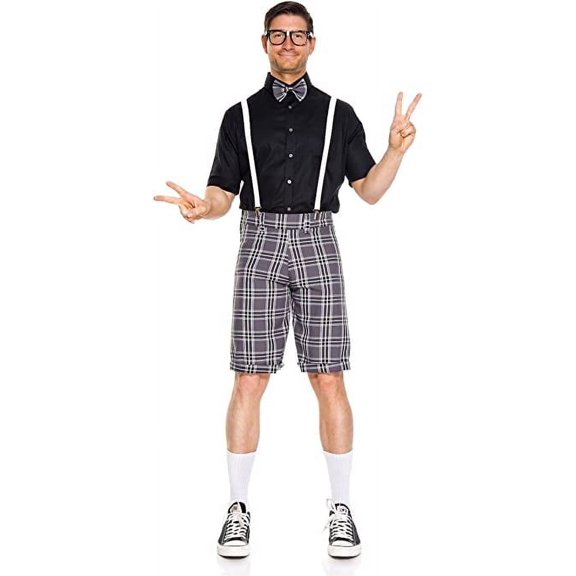 Music Legs Men's Classroom Nerd Costume, Men's Nerd Costume