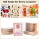 thumbnail image 5 of 12 cajas de regalo de cartón kraft marrón con cajón, caja de plástico translúcido con tapa y ventana esmerilada de PVC., 5 of 9