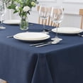 thumbnail image 2 of Textured Rectangle Tablecloth Water Resistant Wrinkle Free Spill-Proof, Soft Jacquard Table Cloth for Banquet Parties Event Holiday Dinner, Indoor and Outdoor Use, 60 x 84 Inch, Navy Blue, 2 of 6