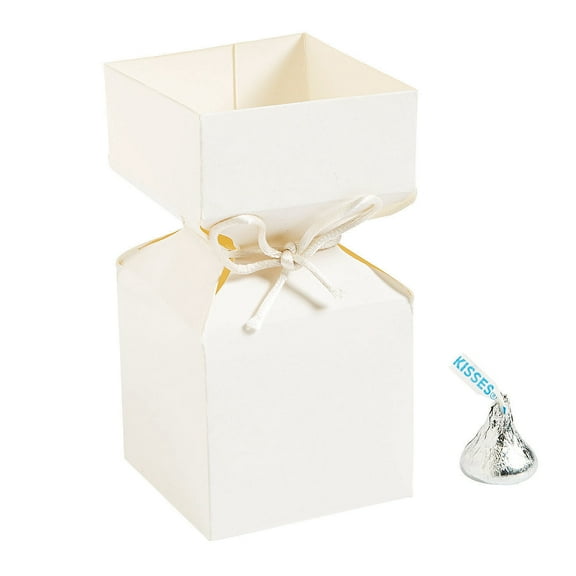 White Vertical Hexagon Box - Party Supplies - 12 Pieces