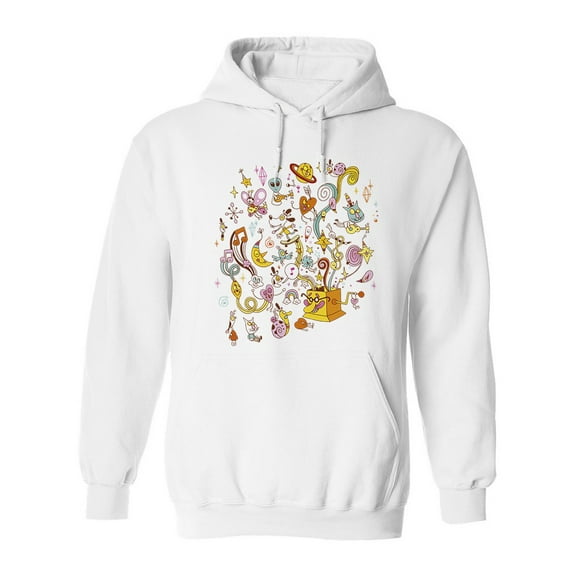 Music Box Design Hoodie Men -Image by Shutterstock, Male XX-Large