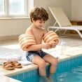 thumbnail image 6 of 2 Pcs Arm Floaties for Adults,Vintage Striped Inflatable Arm Band Pool Floats Sleeves Swimming Float Rings for Pool Beach Lake Outdoor Water Sports,Orange, 6 of 7