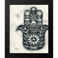 thumbnail image 2 of Popp, Grace 12x14 Black Modern Framed Museum Art Print Titled - Day Hamsa II, 2 of 5