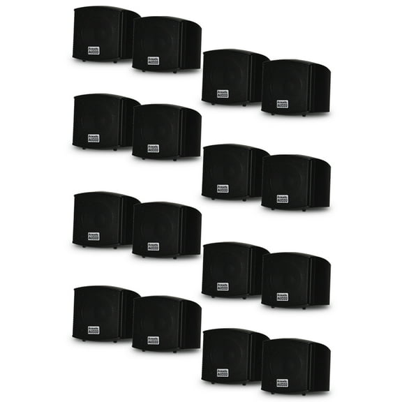 Acoustic Audio AA321B Mountable Indoor Speakers 3200 Watts Black 8 Pair Pack AA321B-8Pr