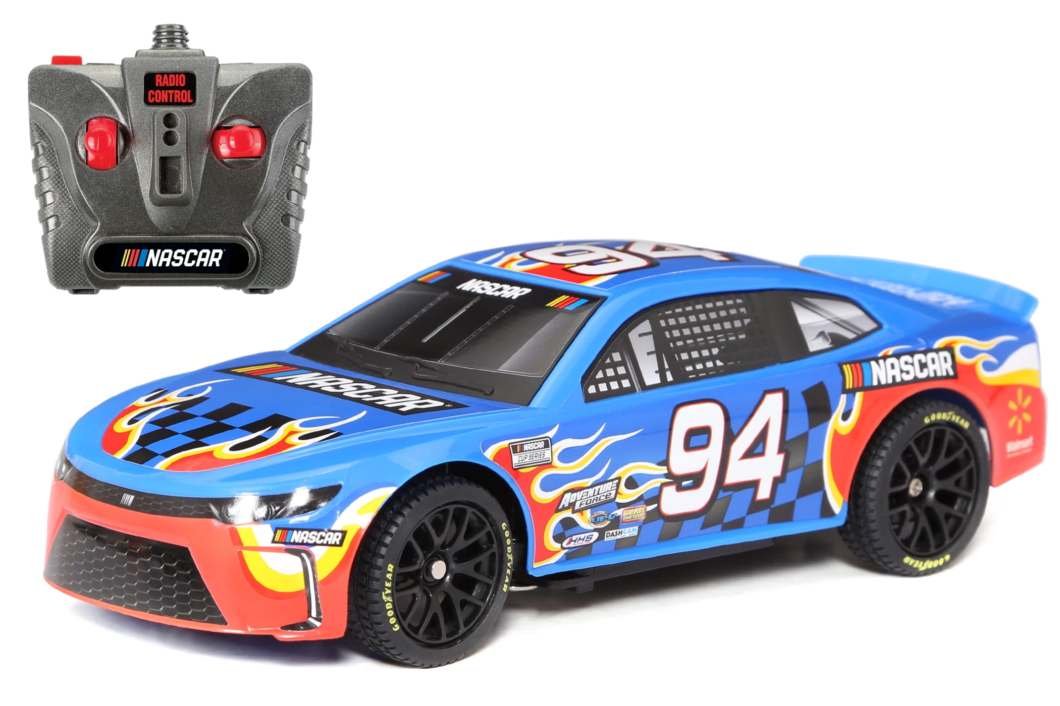 Adventure Force (124) NASCAR Battery Radio Control Sports Car Race Set, 2423TP Silver/Multicolor