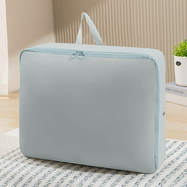 Sac de Rangement Auto-Compressant pour Doudounes, Couettes et Literie - Tissu en Nylon Robuste avec Poignée Renforcée, Accès à Fermeture Éclair Supérieure, Conception Gain de Place (40x30x18 cm)
