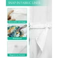 thumbnail image 5 of No Hook Shower Curtains, Sea Turtle Ocean Standard Bathroom Curtains with Snap in Liner, Summer Beach Coastal Coral Seagrass Waterproof Washable Fabric Bathroom Shower Curtain Sets, 60" x 72", 5 of 7