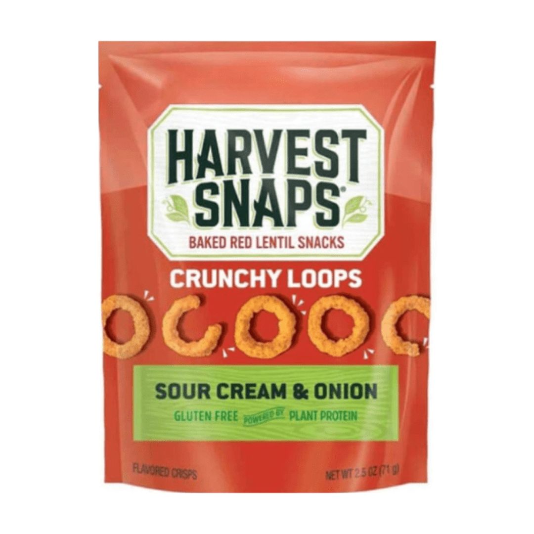 Harvest Snaps Veggie Chips Multipack 4 Count – Includes 2 Bags Sour Cream & Onion 2.5oz and 2 Bags Zesty Ranch 3.3oz – Baked Green Pea Crisps – Crunchy Gluten Free Snack Pack