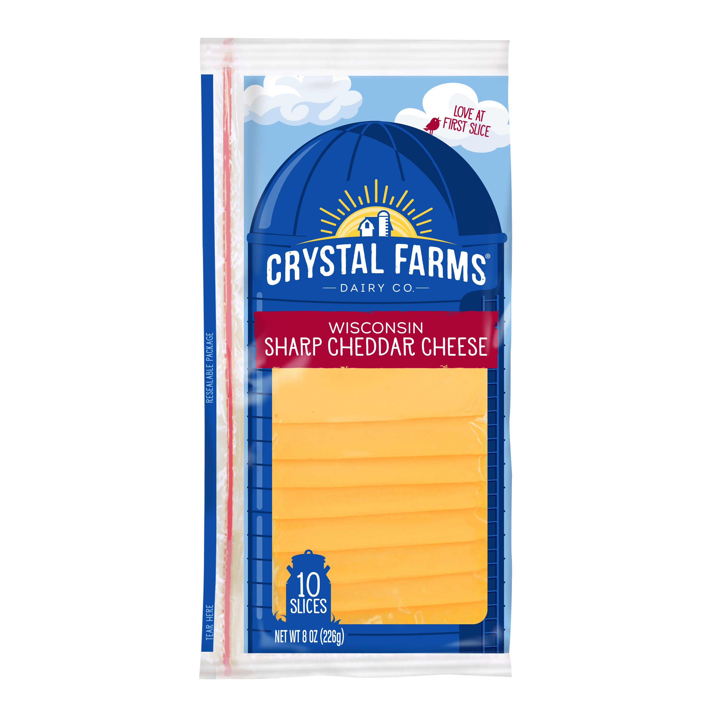 075925304090 UPC Crystal Farms Cheese Slices Wisconsin Sharp Cheddar