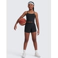 thumbnail image 2 of CRZ YOGA Girls Feathery-Fit Soft Athletic Shorts with Zipper Pocket Tennis Soccer Running Casual Liner Kids Teen, 2 of 7