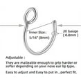thumbnail image 3 of Cterwk 6PCS 316L Stainless Steel Fake Nose Ring Hoop Clip on Non Piercing Lip Rings 20G 8mm for Women Men, 3 of 5