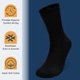 thumbnail image 4 of Crew Socks Women, 6 Pairs Extra Wide Loose Fitting Men Socks Comfortable Wide Sock, 4 of 5