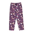 thumbnail image 6 of Uemuo Cute Squirrel Floral Pattern Women's Wide Leg Palazzo Lounge Pants with Pockets Light Weight Loose Comfy Casual Pajama Pants-, 6 of 9
