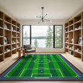thumbnail image 2 of ODIKA Hockey Soccer Lines Shaped Artificial Theme Alian Football Field Refined for Dining Room, Basement, Large Office, Non-Slip Chair-Friendly, 2 of 7