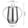 thumbnail image 2 of MesaSe Stainless Steel Sippy Cup, 10 Oz Double Wall Vacuum Insulated Sippy Tumble with Handle for Children Baby (Silver), 2 of 5