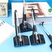 Zeiwohndc Gel Ink Pen Black Netural Pen with Adhesive-backed Base for Bank Office Hotel
