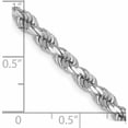 thumbnail image 5 of 10K White Gold 4mm Diamond-Cut Rope Chain (26 X 4) Made In Peru 10k030w-26, 5 of 5