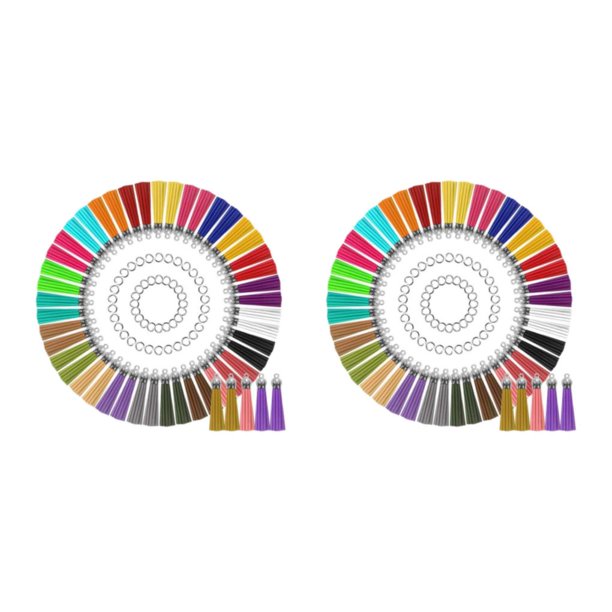 Llavero con borlas Minnieouse 50 piezas espacios en blanco 1,5 pulgadas Tipo 1