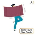 thumbnail image 6 of Ample Decor Grape Purple Bath Towels for Bathroom Set of 16 100% Cotton Popcorn Textured, Machine Washable - Mulaayam Collection - 30 X 54 Inch, 6 of 6