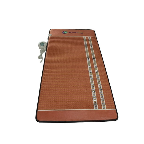 HealthyLine Far Infrared Heating Mat Tourmaline, Amethyst & Obsidian Gemstones PEMF Therapy