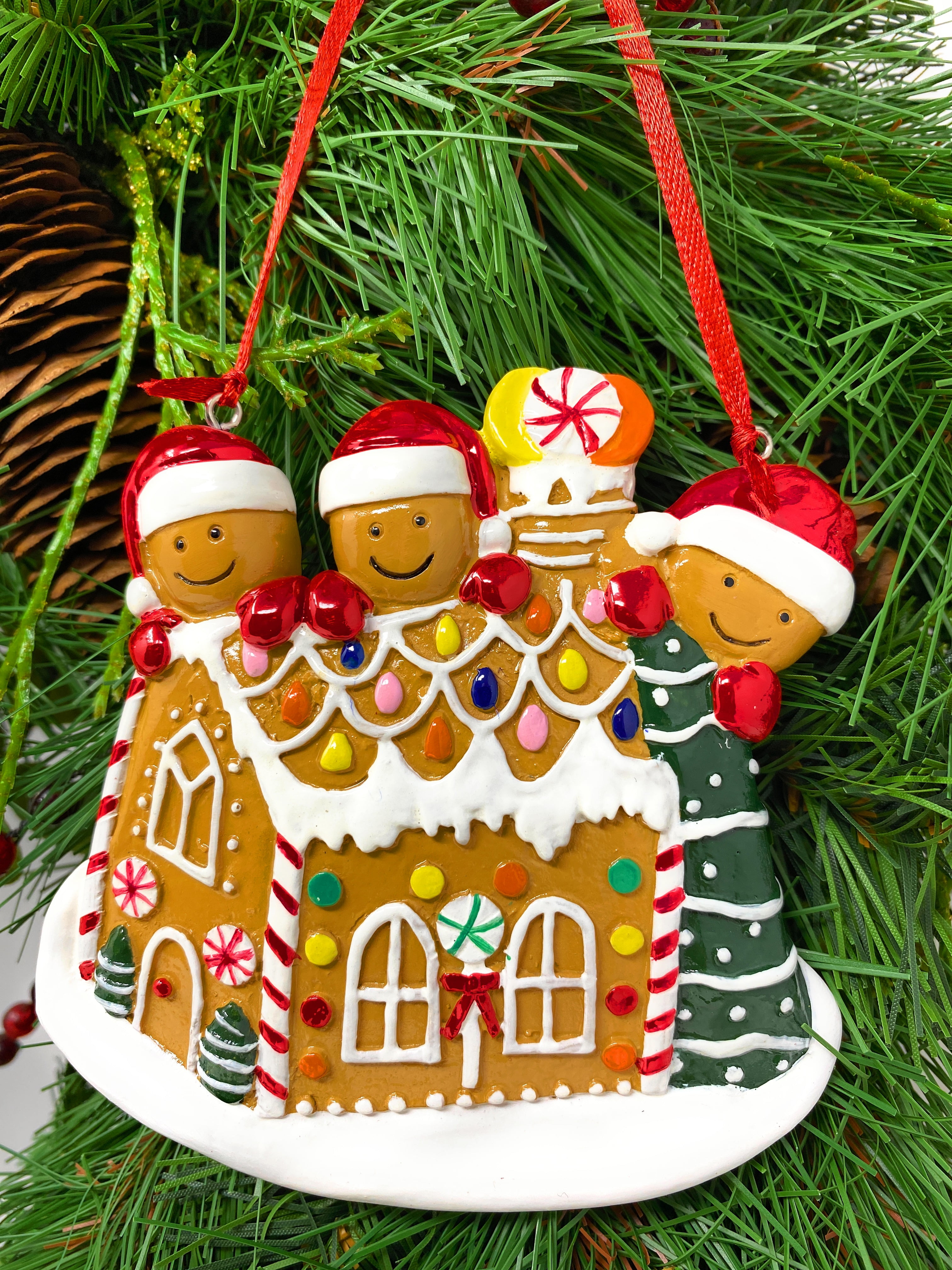 Christmas Ornaments Tree Decorations Gingerbread House Ornament Holiday ...