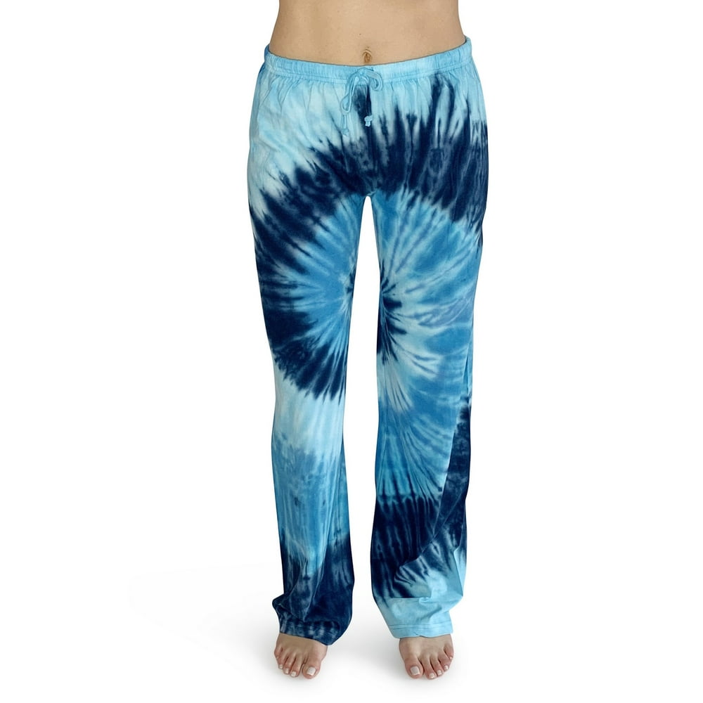 Just Love Women Tie Dye Pajama Pants 686010 (Tie Dye Blue Swirl, 2X
