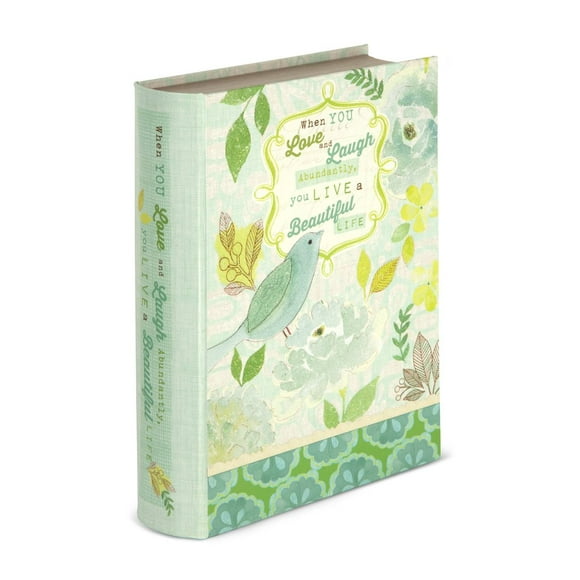 Pavilion Gift Company 79036 Vintage by Stephanie Ryan Live, Laugh, Love Musical Book Box, 8-1/2-Inch