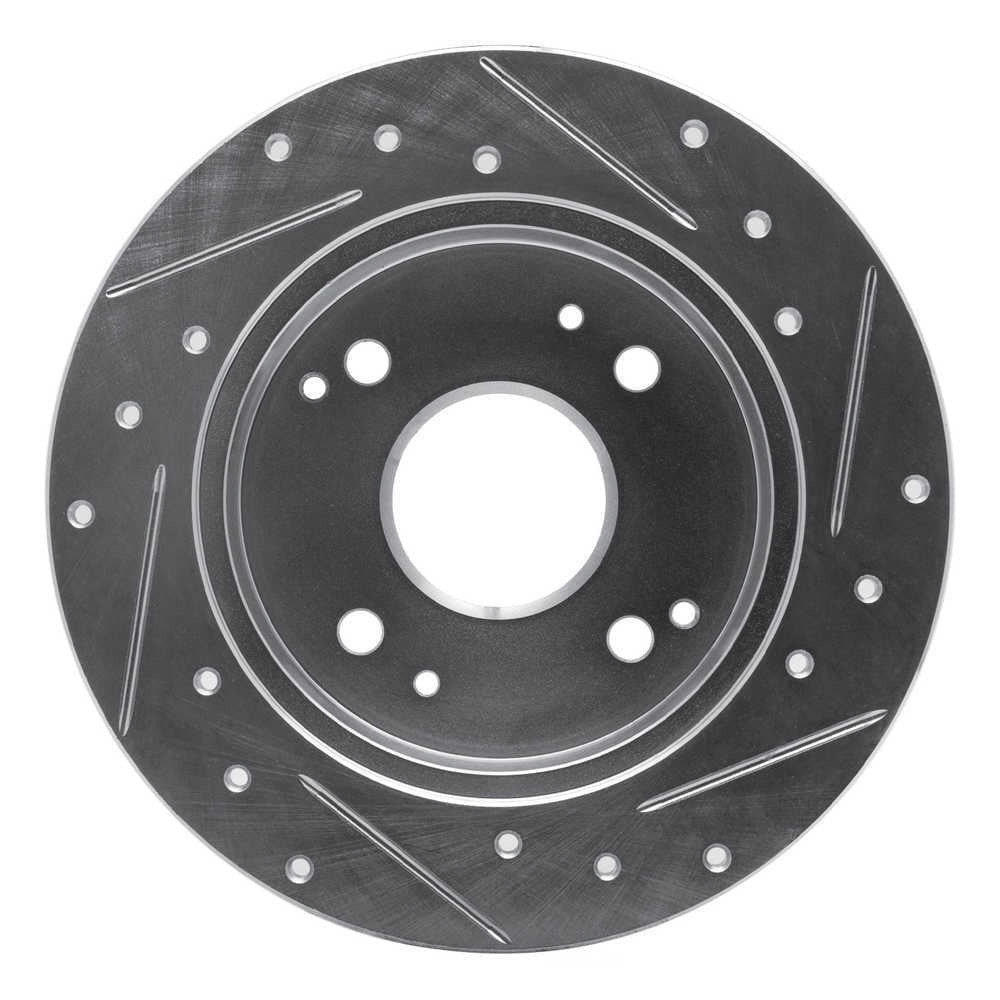 Dynamic Friction Company 631-59019L DFC Brake Rotor - Drilled And Slotted - Silver