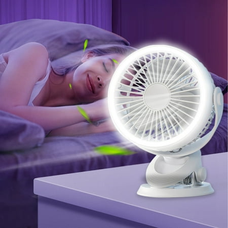 

Night Light High Wind USB Rechargeable Clip-on Desktop Fan Outdoor Camping Desktop Mute Small Fan