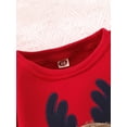 thumbnail image 5 of FEORJGP Toddler Baby Christmas Sweatshirt Rompers Infant Boys Girls Long Sleeve Jumpsuit Christmas Elk Embroidery Crew Neck Bodysuit for Newborn Cute Casual Clothes, 5 of 9