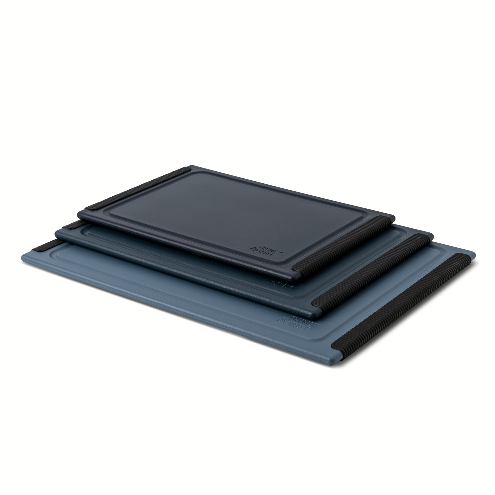 Thyme & Table 3-Piece Poly Cutting Boards Blue - SM 8.5x12", MD 10"x14", LG 12"x16"