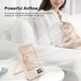 thumbnail image 3 of Q3 Desk Fan Portable Personal Fan Digital DIsplay 5 Wind Speeds Adjustable Electric Cooling Fan USB Rechargeable for Home Office Use, 3 of 5