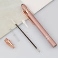 thumbnail image 5 of CoreLiving 2-in-1 Retractable Stylus Ballpoint Pen with Fine Point Stylus Tip for Touch Screens, Metal Body, 1.0 mm Black Ink, 6 Pack Rose Gold, 5 of 5