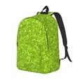 thumbnail image 1 of Disketp Lime green glitter Mochila de Lona Estampada, Mochila Escolar de Viaje Ligera para Estudiantes y Portátil-Medium, 1 of 5