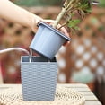thumbnail image 6 of GQDIN Woven Rattan Self-Watering Square Planter, Self Watering Planter Indoor Outdoor, Thickened Table Flower Plant Pot, Modern Plastic Flower Container for Indoor Greenery, 6 of 9