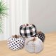 thumbnail image 4 of 4Pcs Harvest Festivals Miniature Fabric Pumpkins Decors Halloween Thanksgiving Faux Small Pumpkins Ornaments for Gifting, 4 of 5