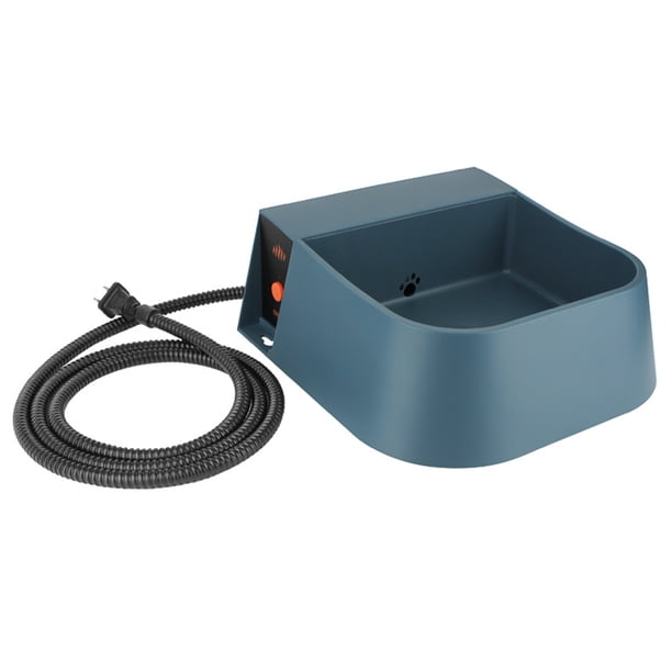 Cuenco calefactor para mascotas con almacenamiento automático de agua, bola flotante, cuenco de temperatura constante para gatos y perros, cuenco de agua aislado con alambre a prueba de mordeduras
