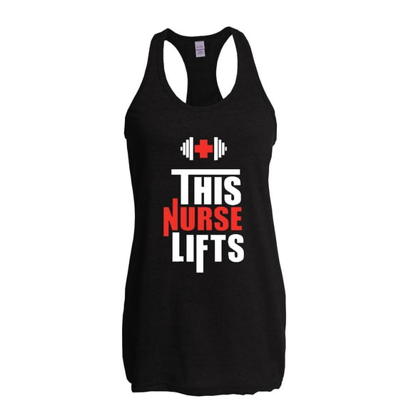 Women's Racerback Tank Top - This Nurse Lifts