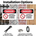 thumbnail image 3 of (2 Pack) Hazardous Waste Storage Flammable No Smoking OSHA Danger Sign 18 Inch X 12 Inch Plastic Sign, Weather Resistant, UV Protected for Workplace, Business, and Construction Site,, 3 of 8
