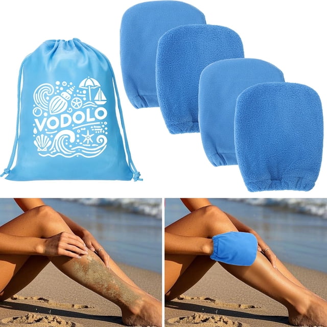 Guantes removedores de arena 2 en 1 Vodolo, 4 unidades, Beach Essentials